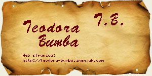 Teodora Bumba vizit kartica